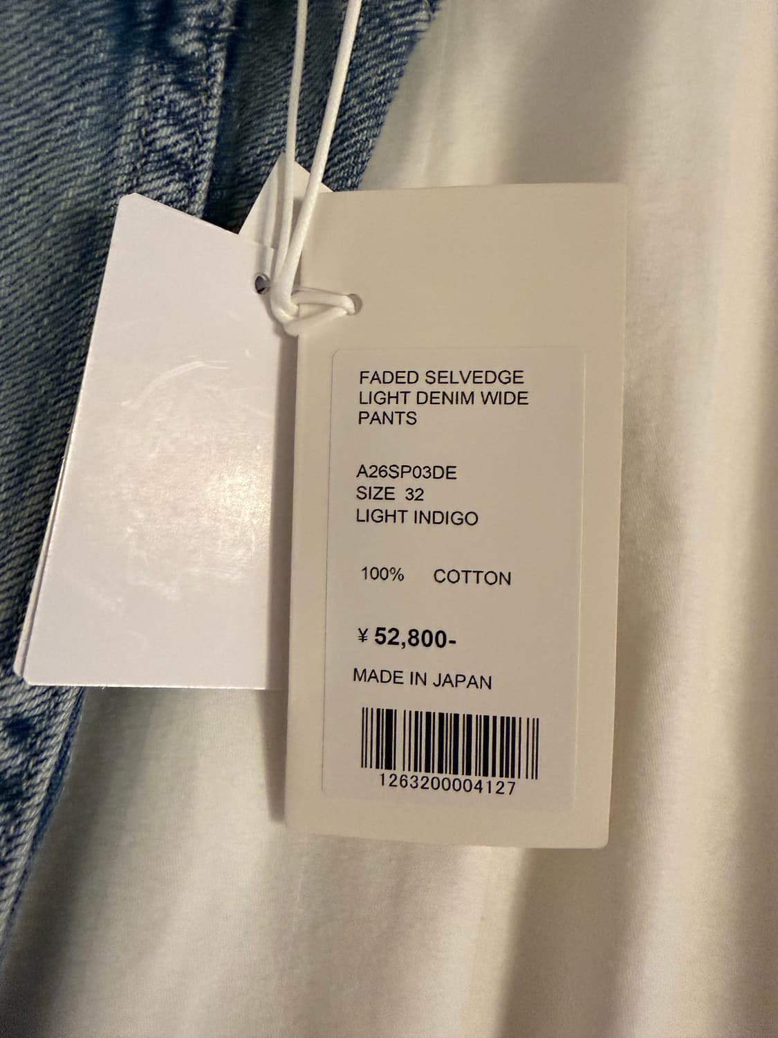 오라리 페이디드 셀비지 라이트 와이드데님  상품이미지3