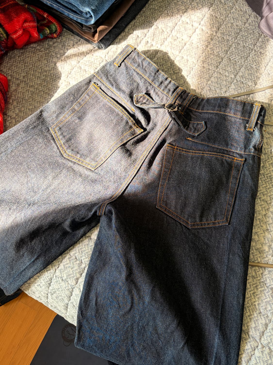 쿠어 신치 백 턴업 jeans 상품이미지3