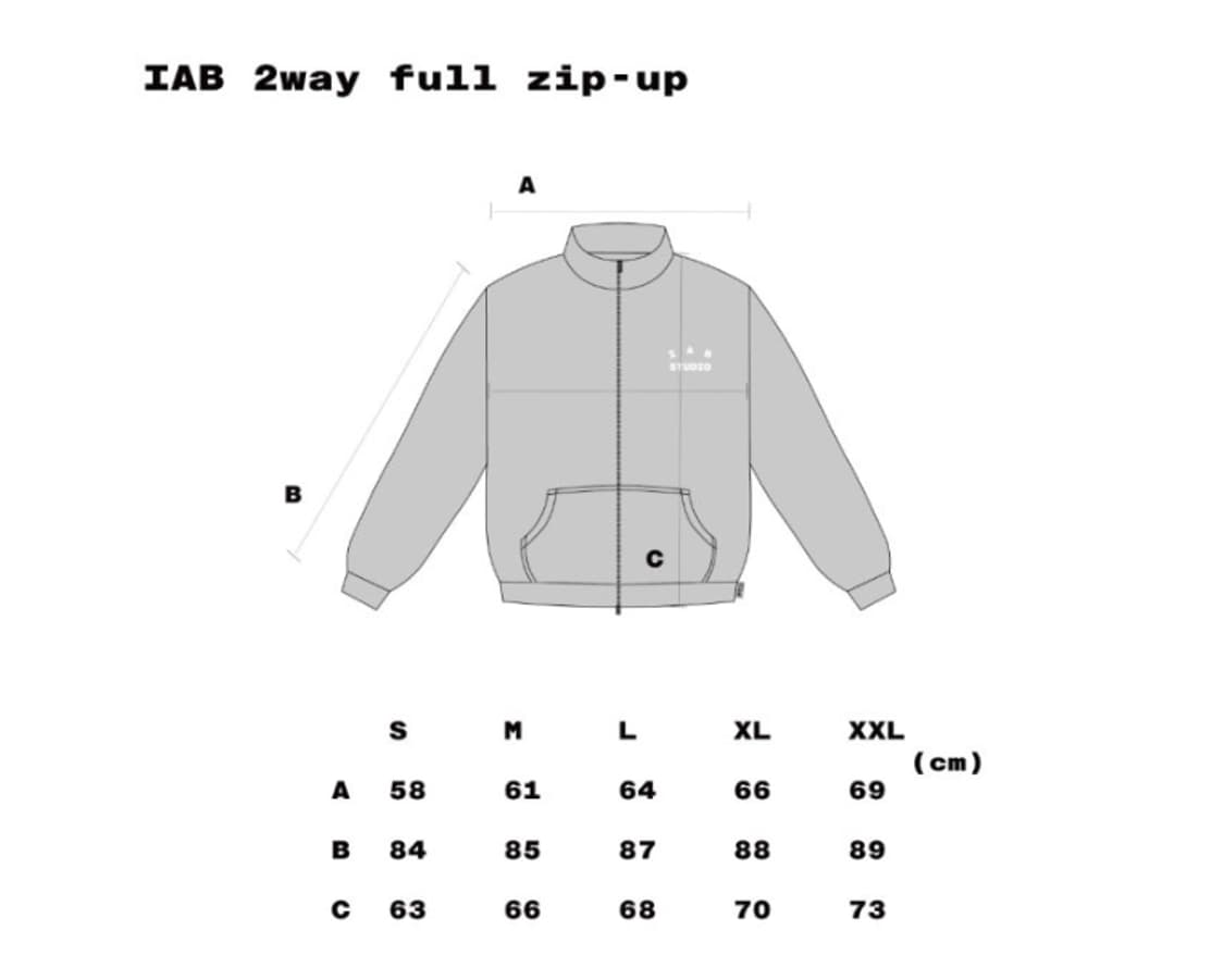 아이앱 스튜디오 투웨이 풀 집업 그레이 화이트 상품이미지2