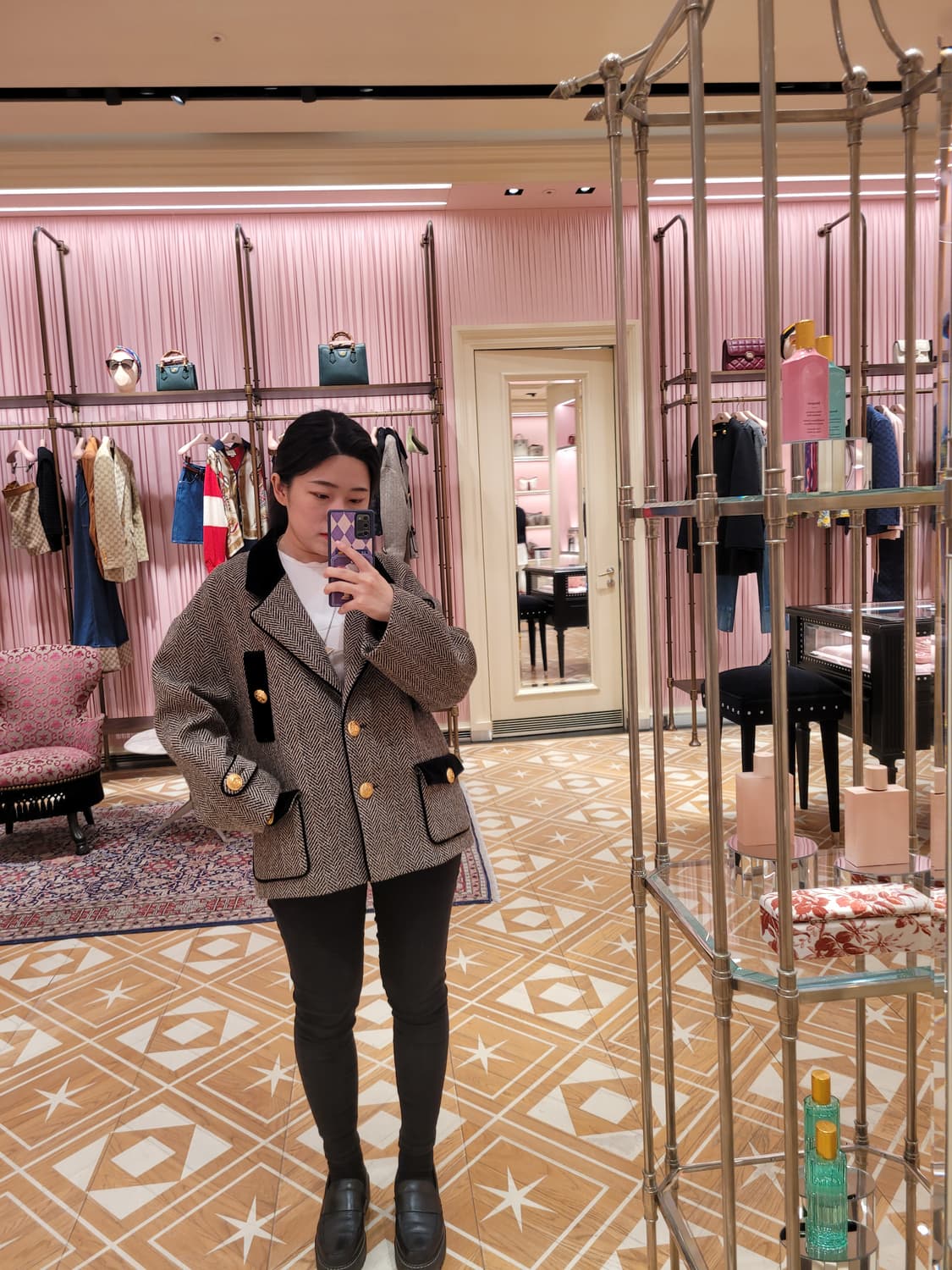 구찌 울 헤링본 코트 상품이미지4