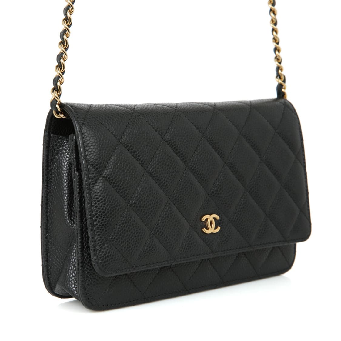 샤넬 클래식 캐비어 WOC 체인 미니크로스 블랙 금장 AP0250 상품이미지3