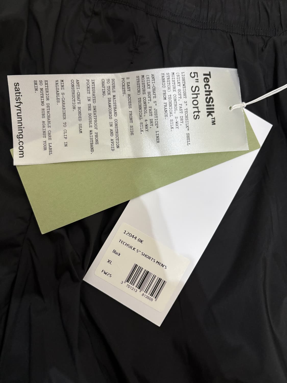 새티스파이 / 테크실크 5인치 쇼츠 블랙 / XL 상품이미지6