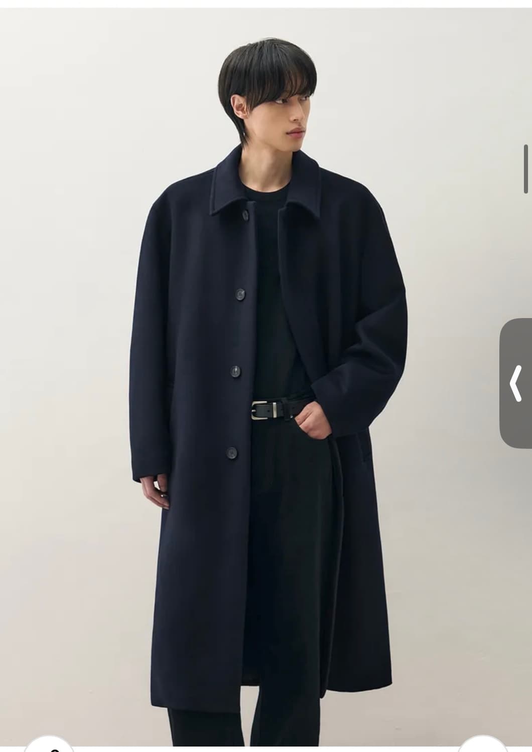 (XL) 드로우핏 프리미어 퓨어 캐시미어 발마칸 코트 [D.NAVY] 상품이미지6