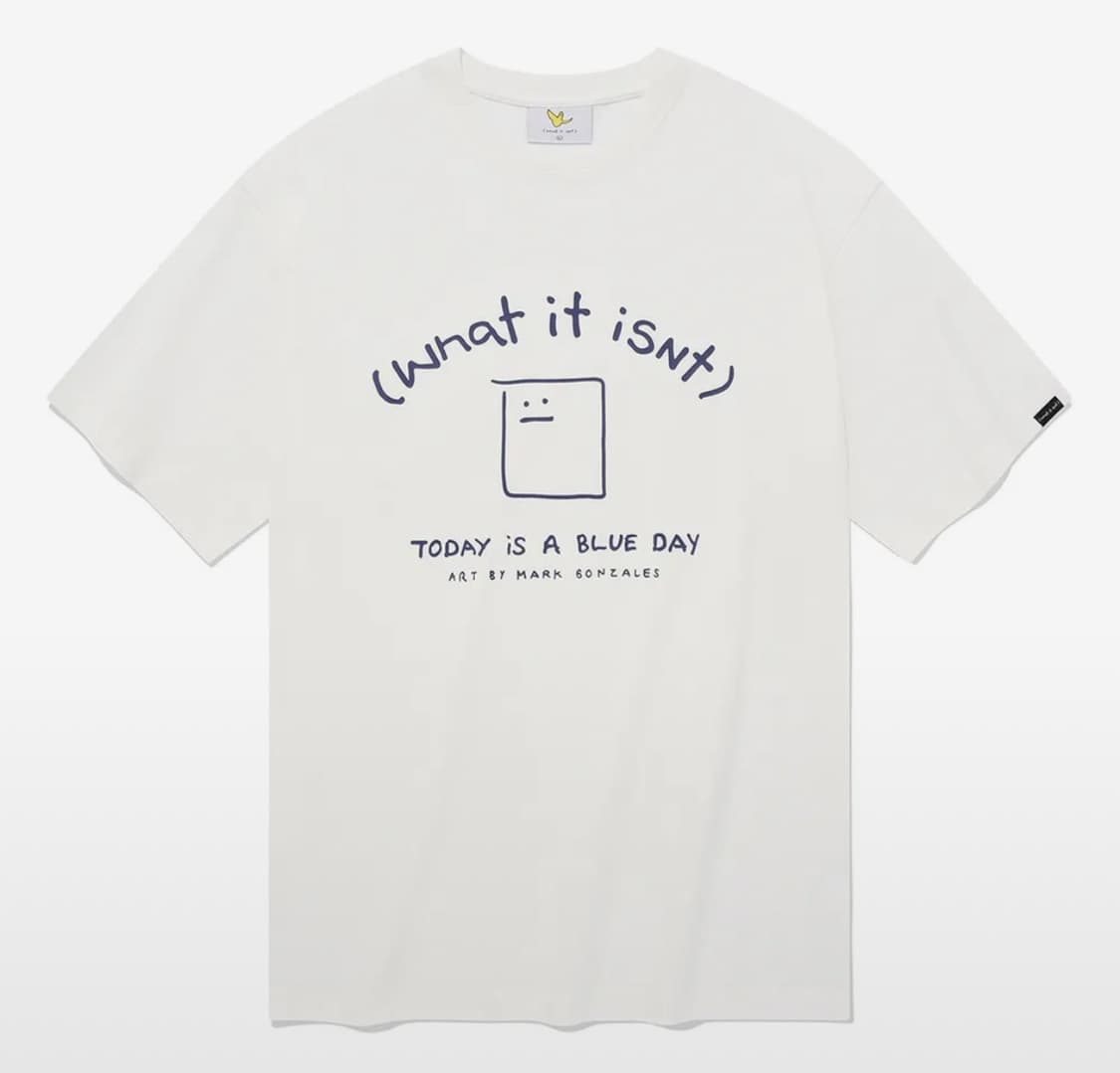 What it isnt 아트 티셔츠 화이트  상품이미지1