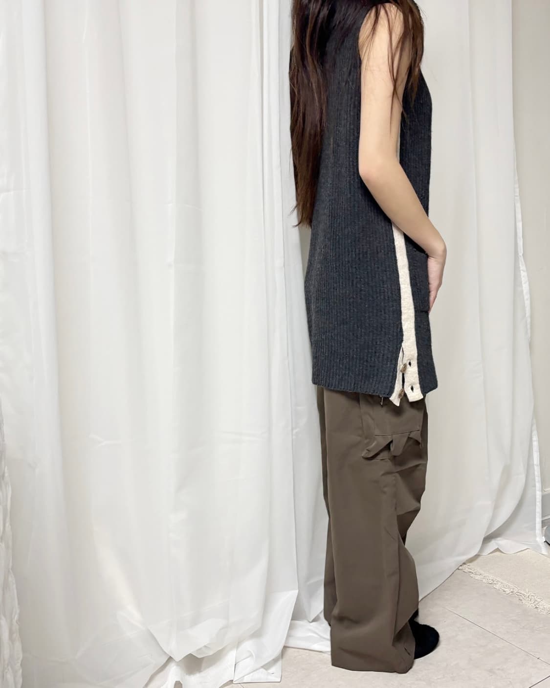 이와 사이드 울 트리밍 빅 터틀 베스트 상품이미지9