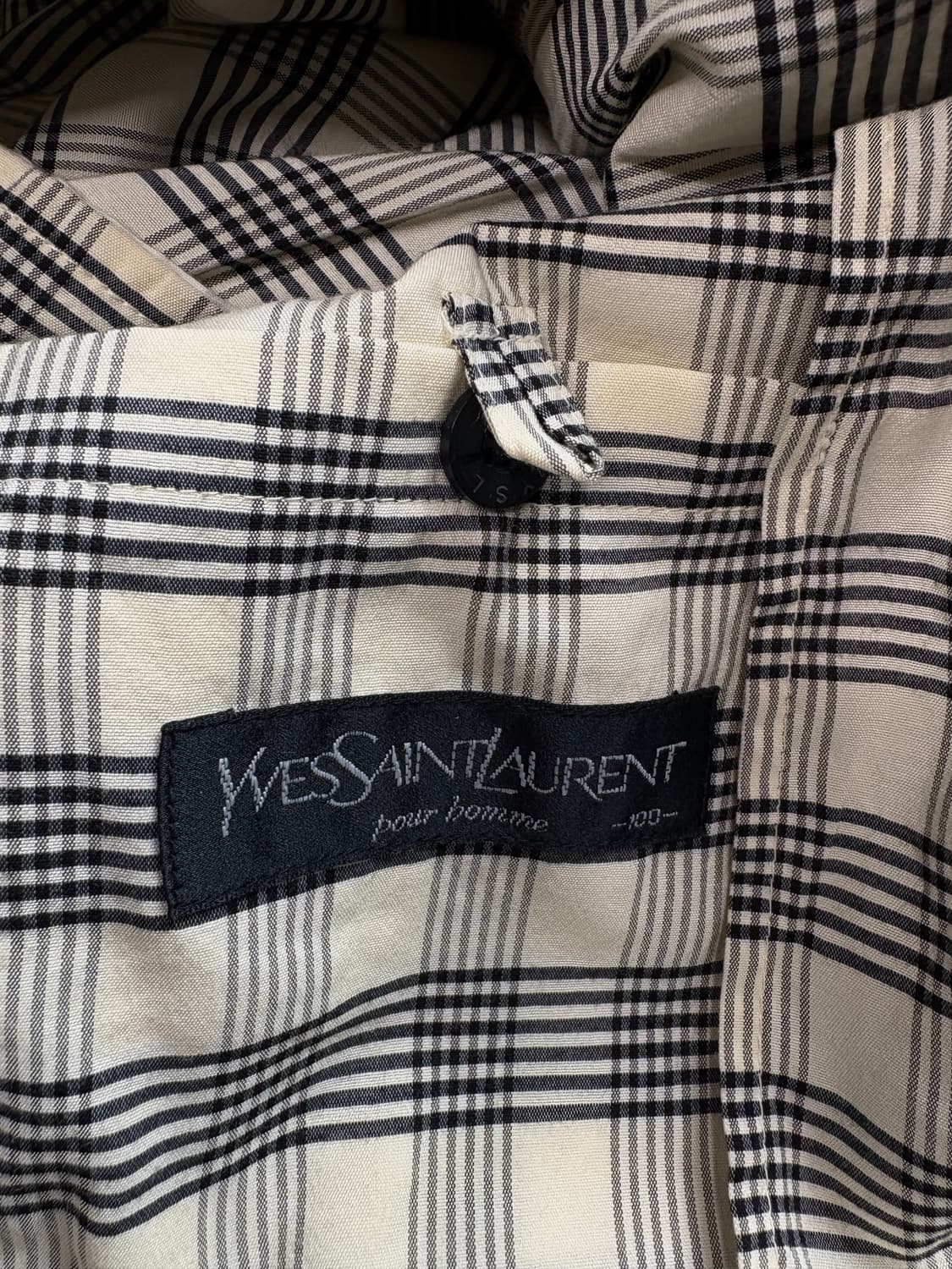 90s YSL 입생로랑 아카이브 체크 블루종 3143 상품이미지3