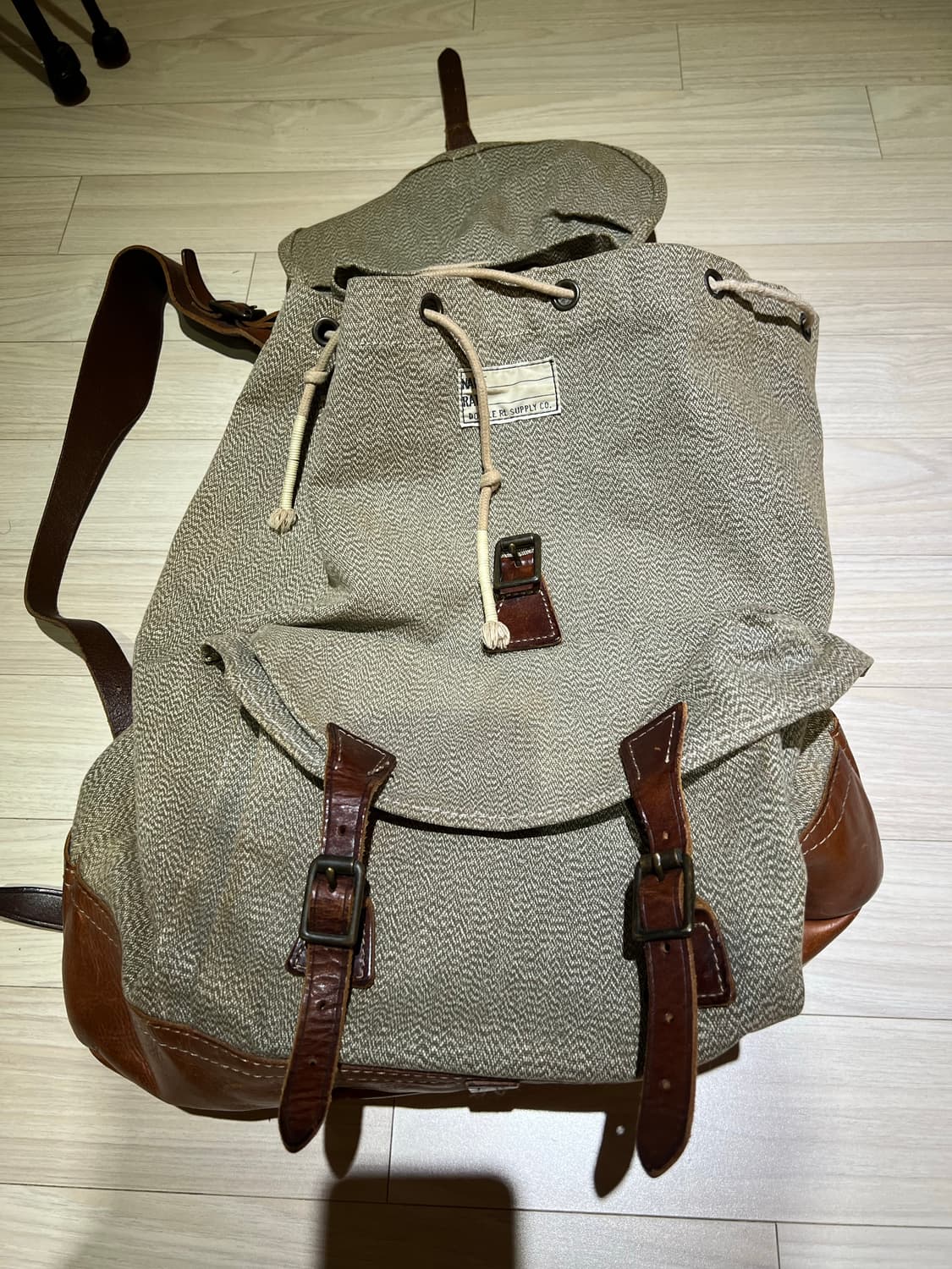 rrl / 더블알엘 그레이그린 레더직물 백팩 / 프리 상품이미지9