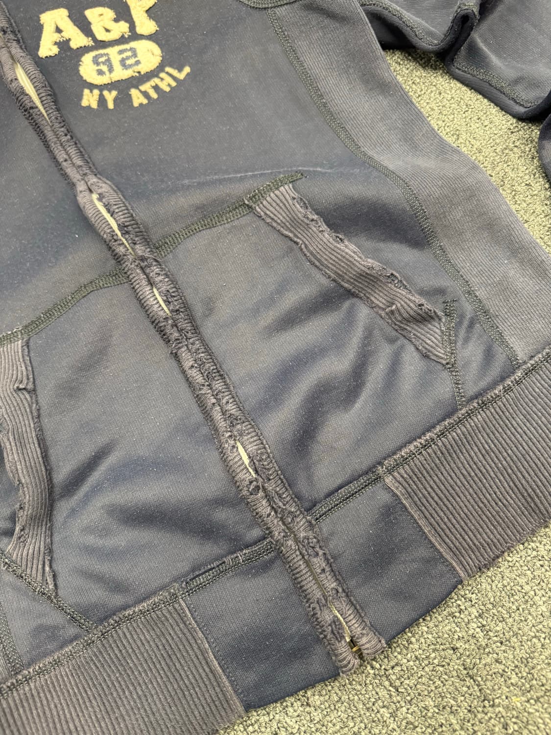 M)아베크롬비 빈티지 데미지 코튼 져지 집업자켓 상품이미지5