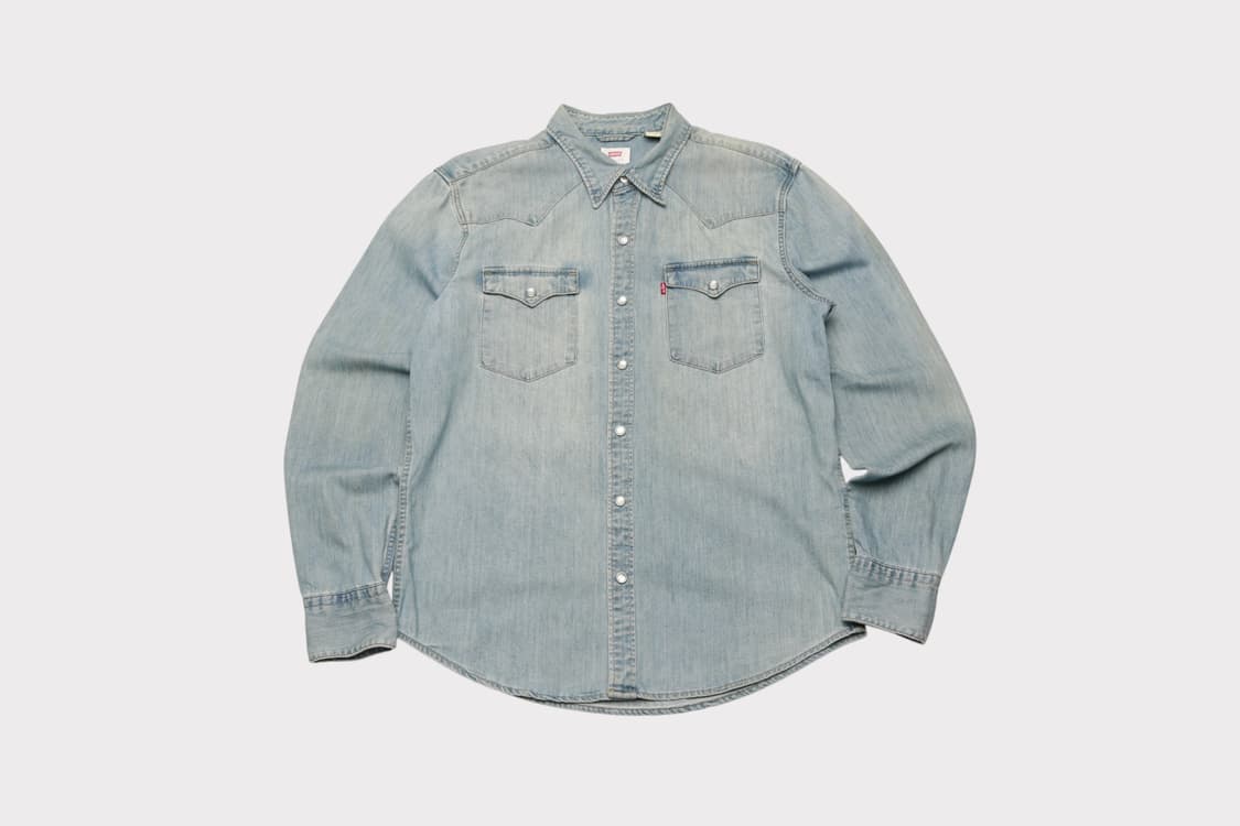 [M] 리바이스 연청  웨스턴 데님셔츠 상품이미지1