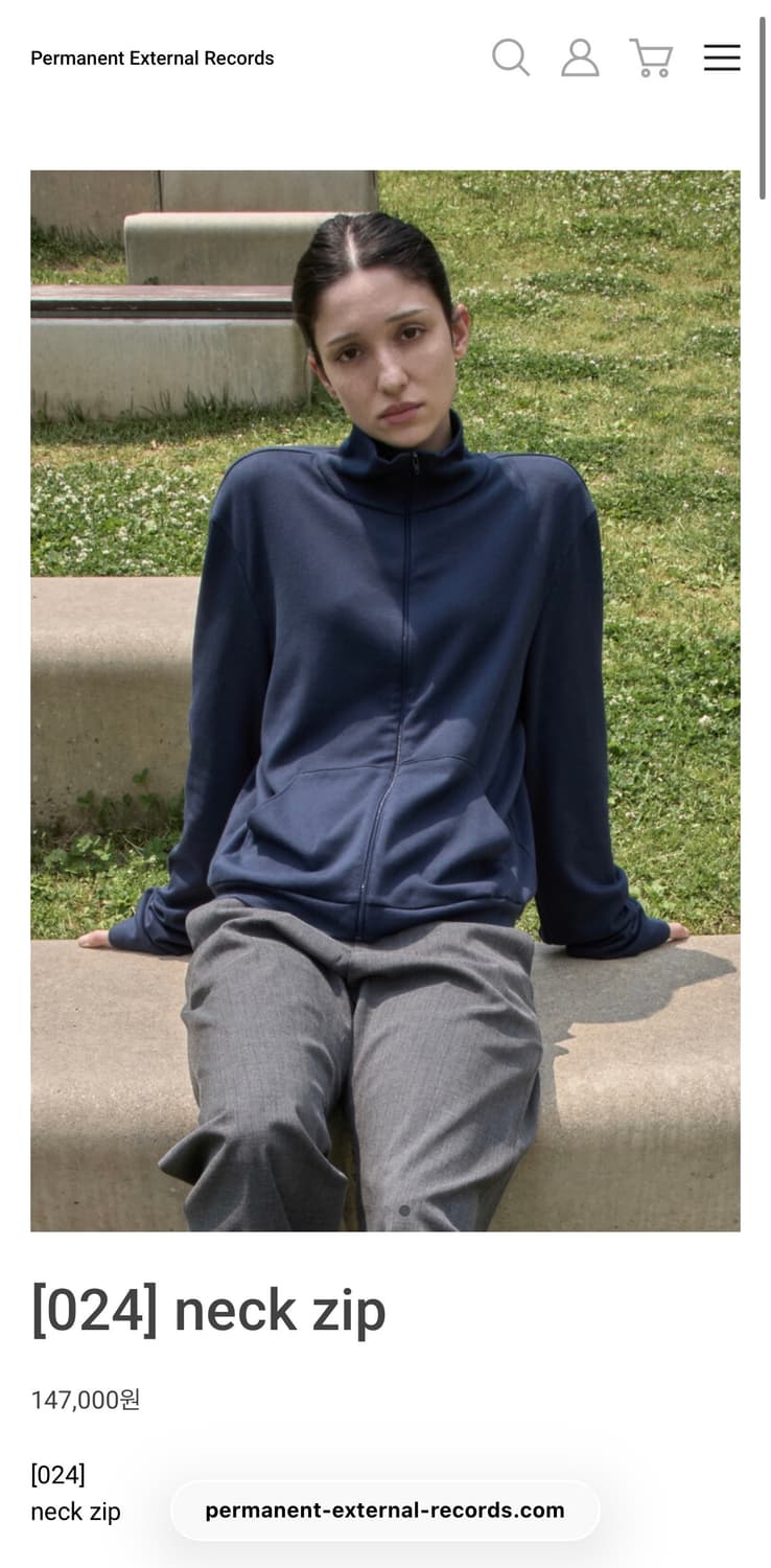 mudule neck zip night  상품이미지1