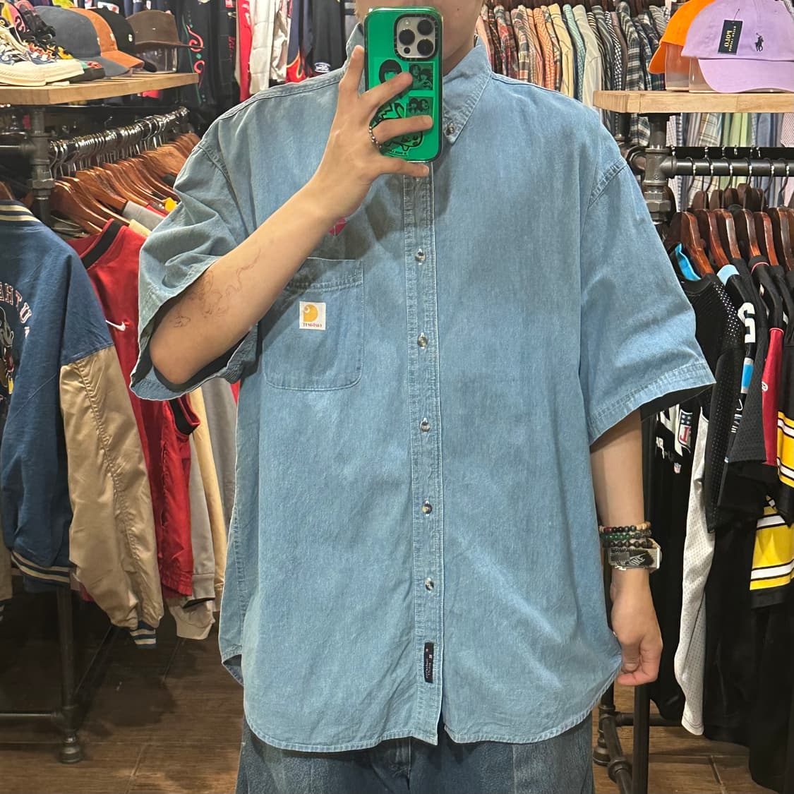 [HI] 칼하트 반팔 데님셔츠 상품이미지2