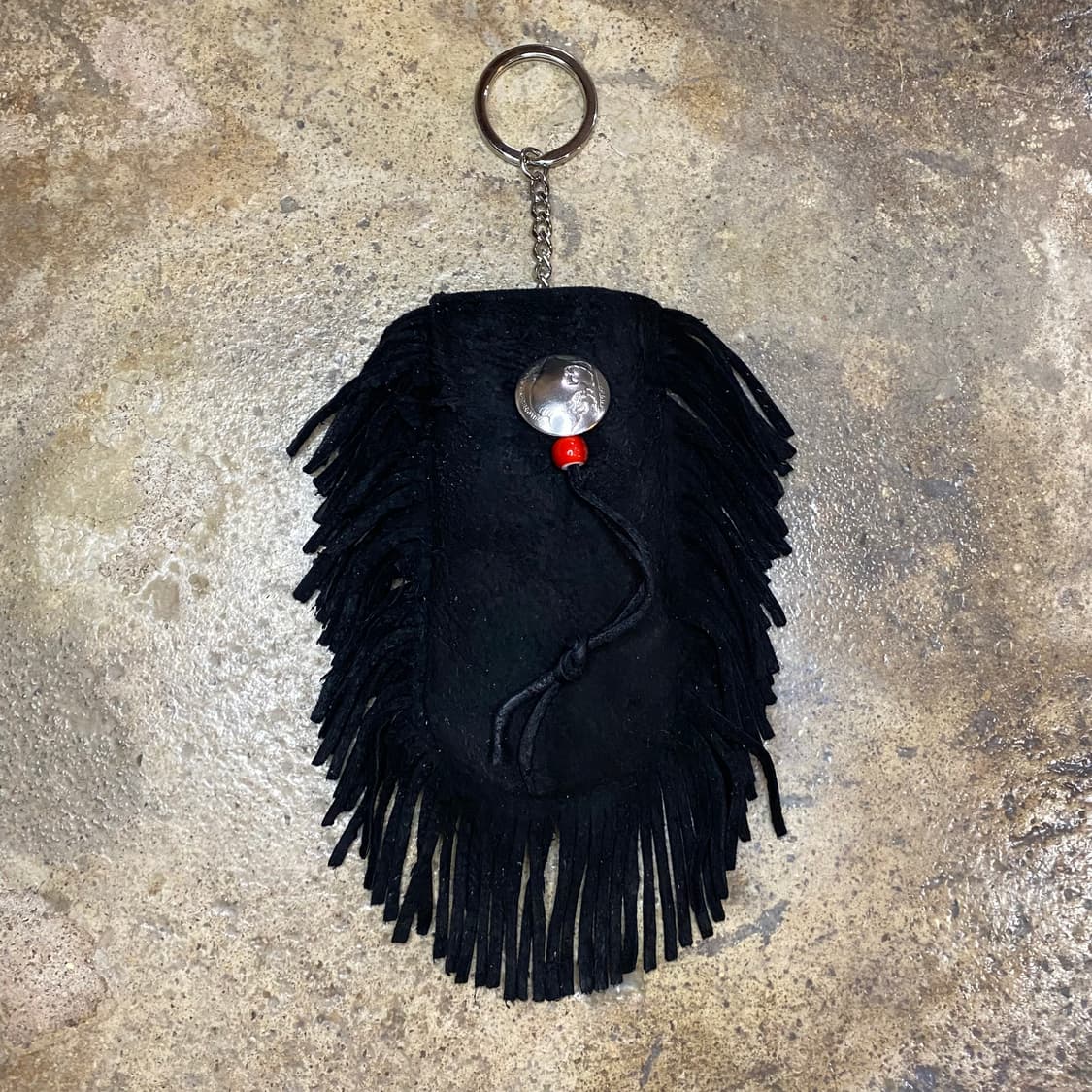 사슴가죽 스웨이드 프린지 키링 파우치 상품이미지1