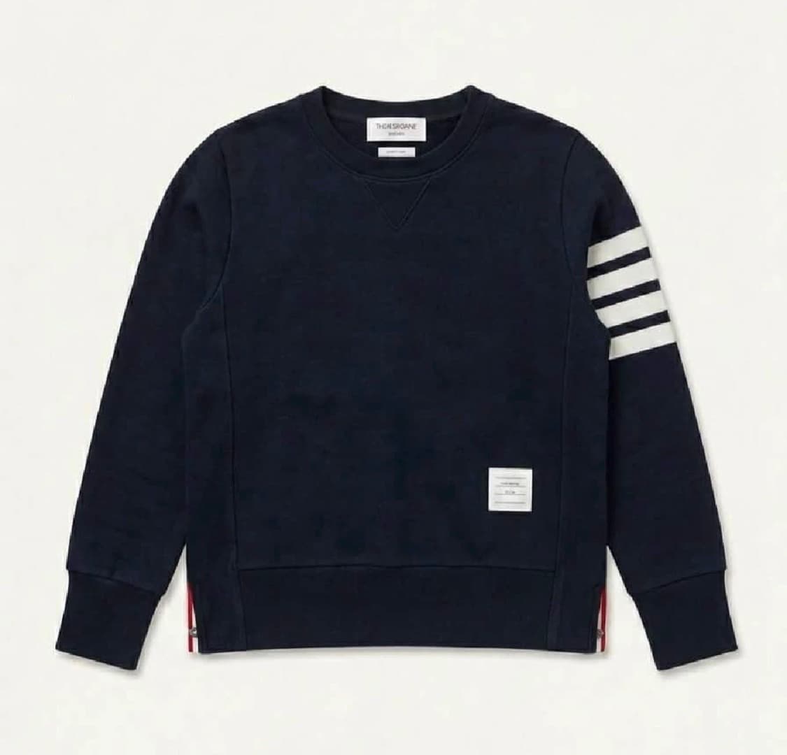 톰브라운 사선 완장 맨투맨 네이비 판매 상품이미지1