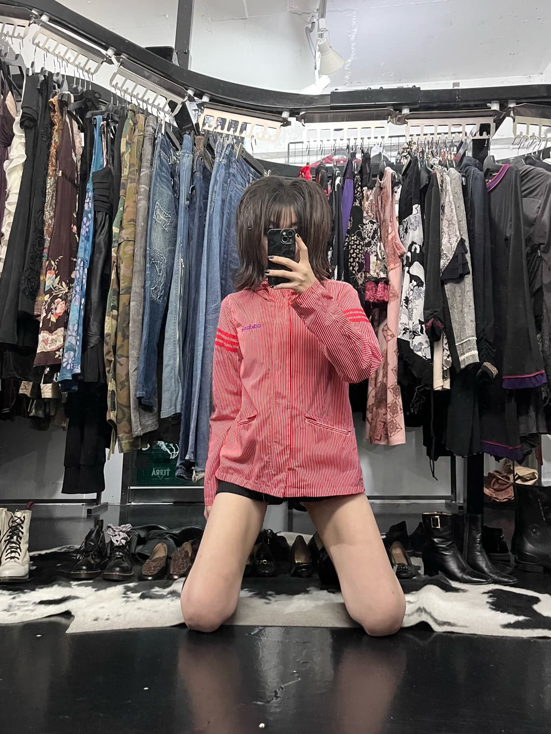 아디다스 체크패턴 윈드자켓 상품이미지2