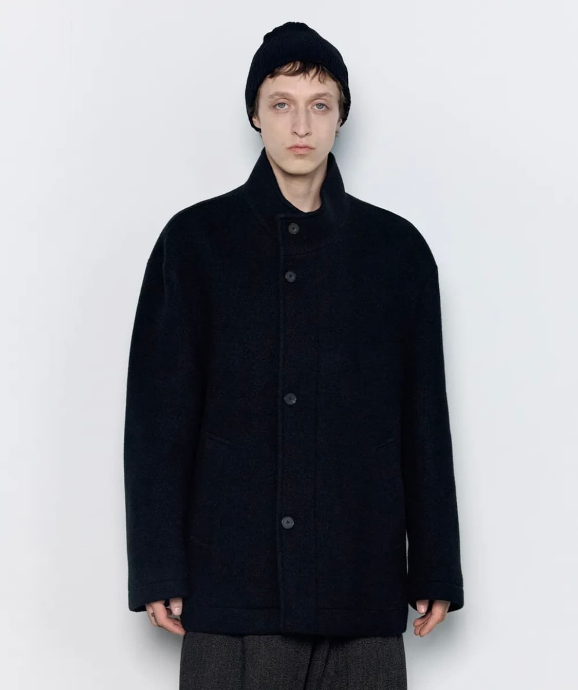 인사일런스 지블링 지블링 울 하프 코트 상품이미지2