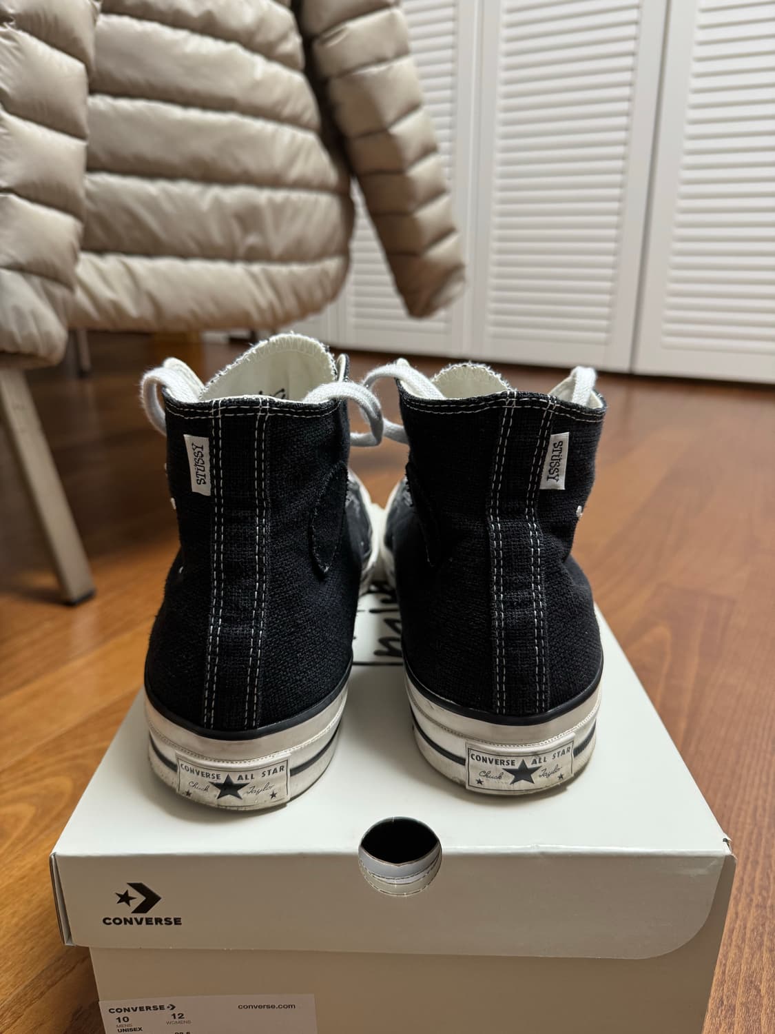 스투시 컨버스 블랙 285 박스 있음 상품이미지2