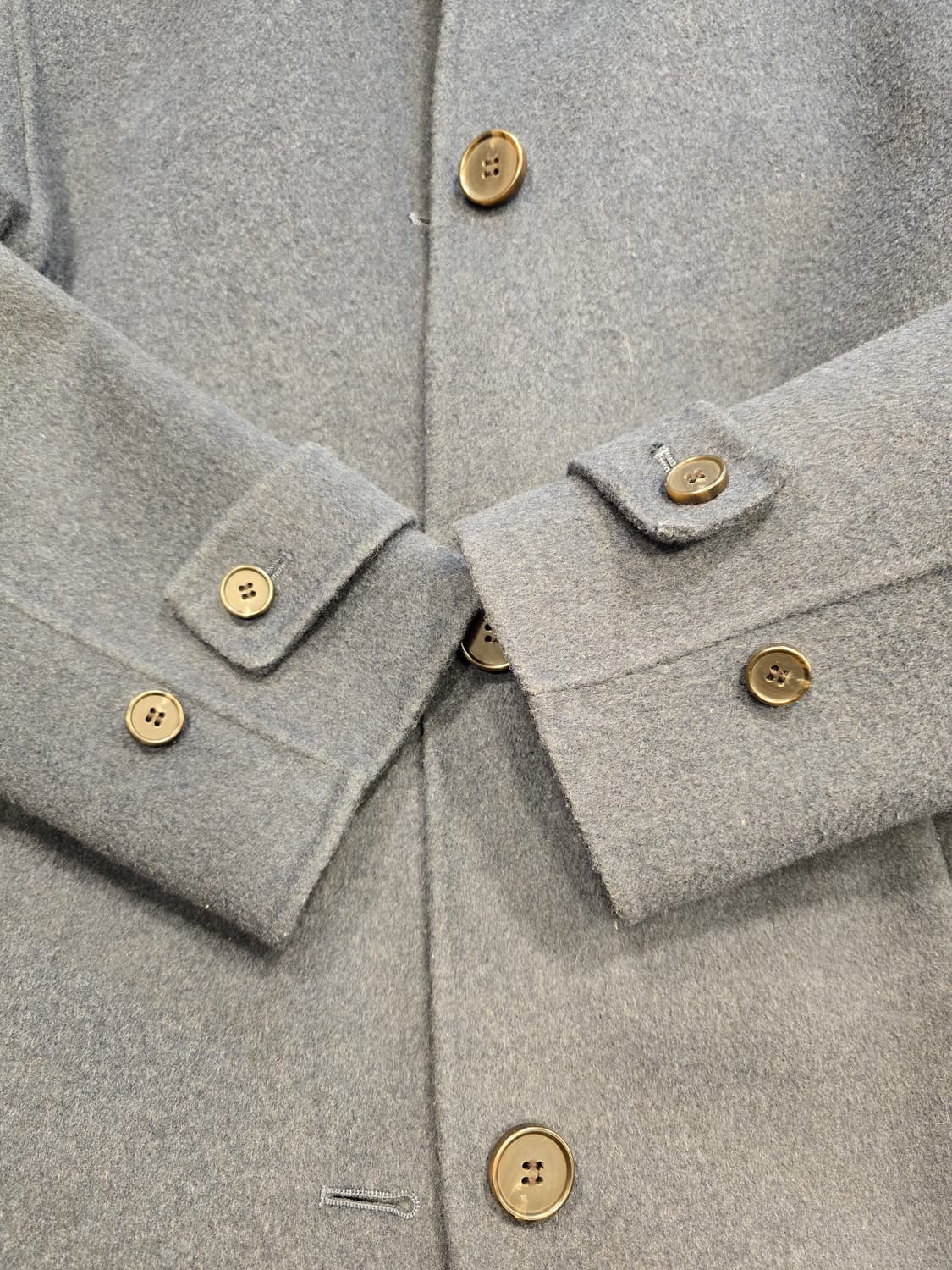 거의새거) LIST 리스트 가벼운 핸드메이드 모직 롱 코트 S(55) 상품이미지5