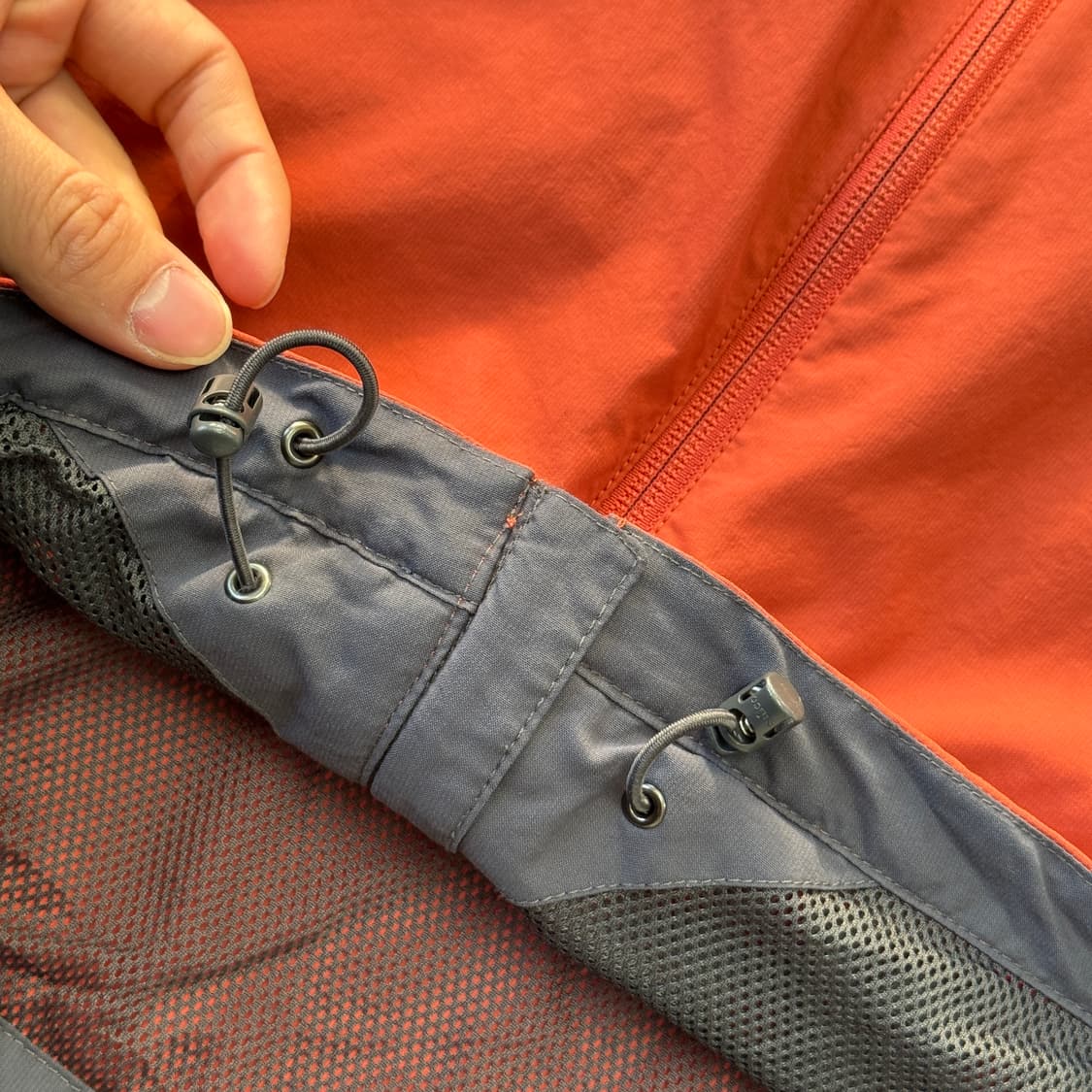 노스페이스 해외판 오렌지브라운 배색 바람막이 XL 상품이미지4