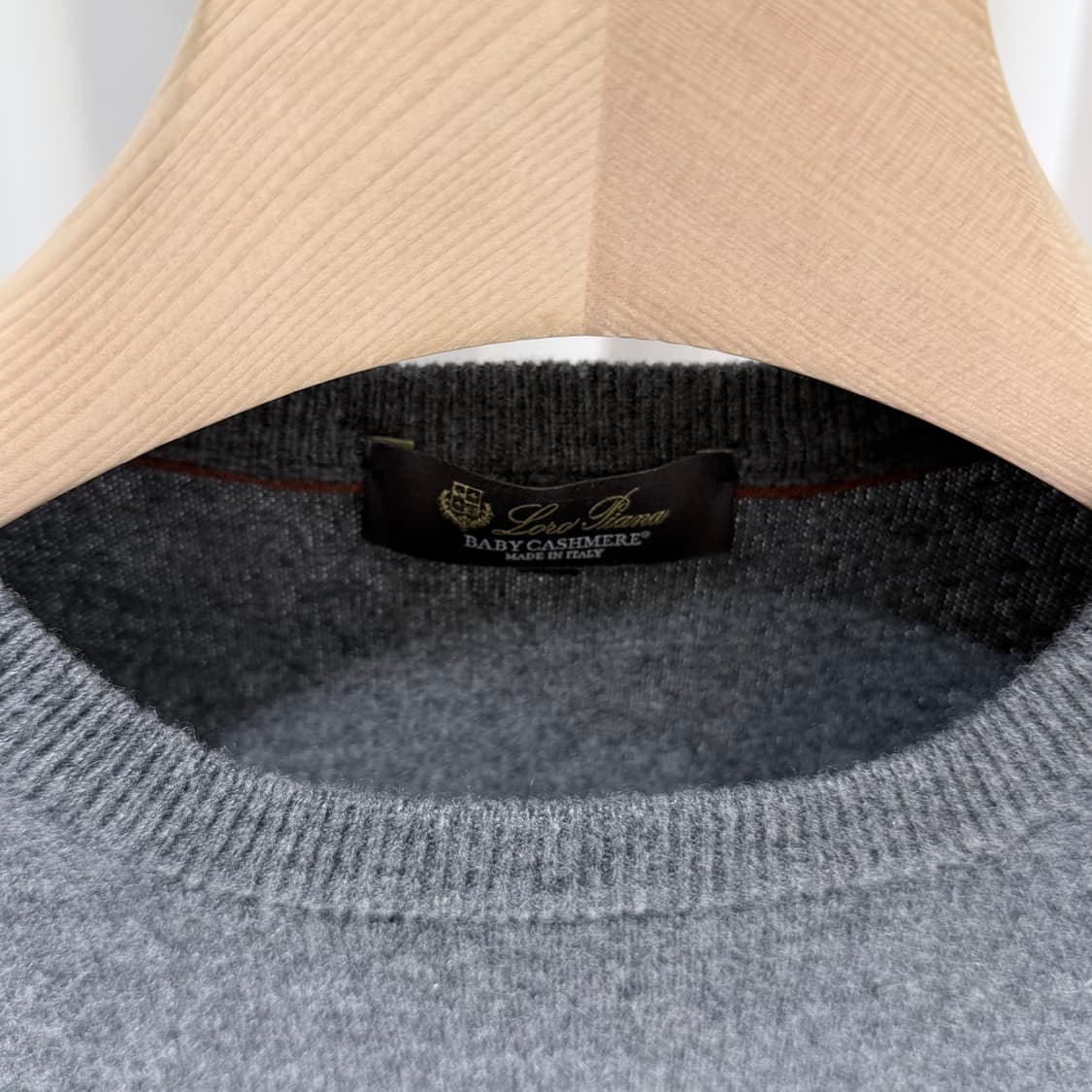 (A+/50) / 로로피아나 베이비 캐시미어 크루넥 니트 그레이 상품이미지4