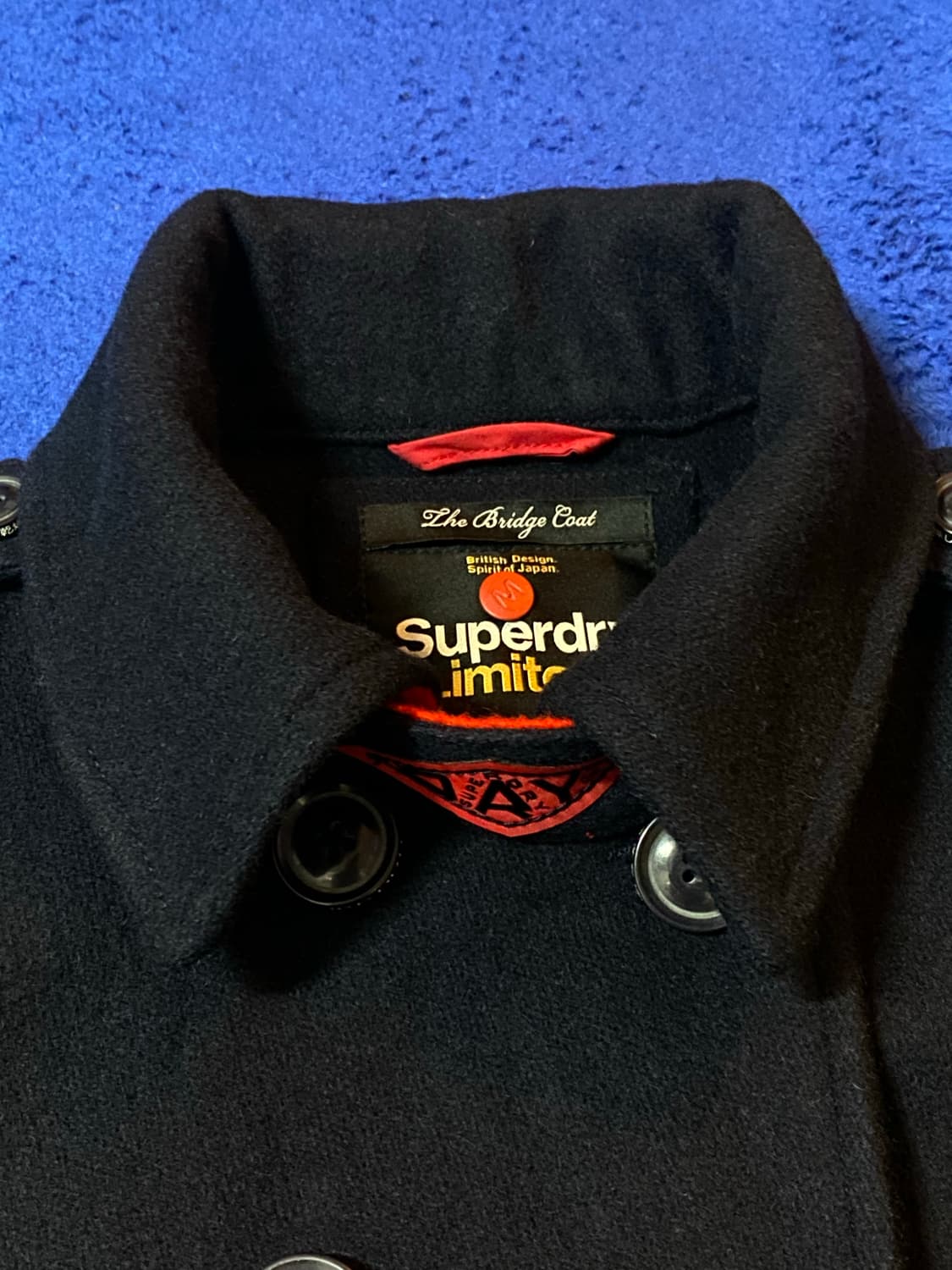 Superdry 슈퍼드라이 리미티드 일본 빈티지 블랙 피코트 M 상품이미지5