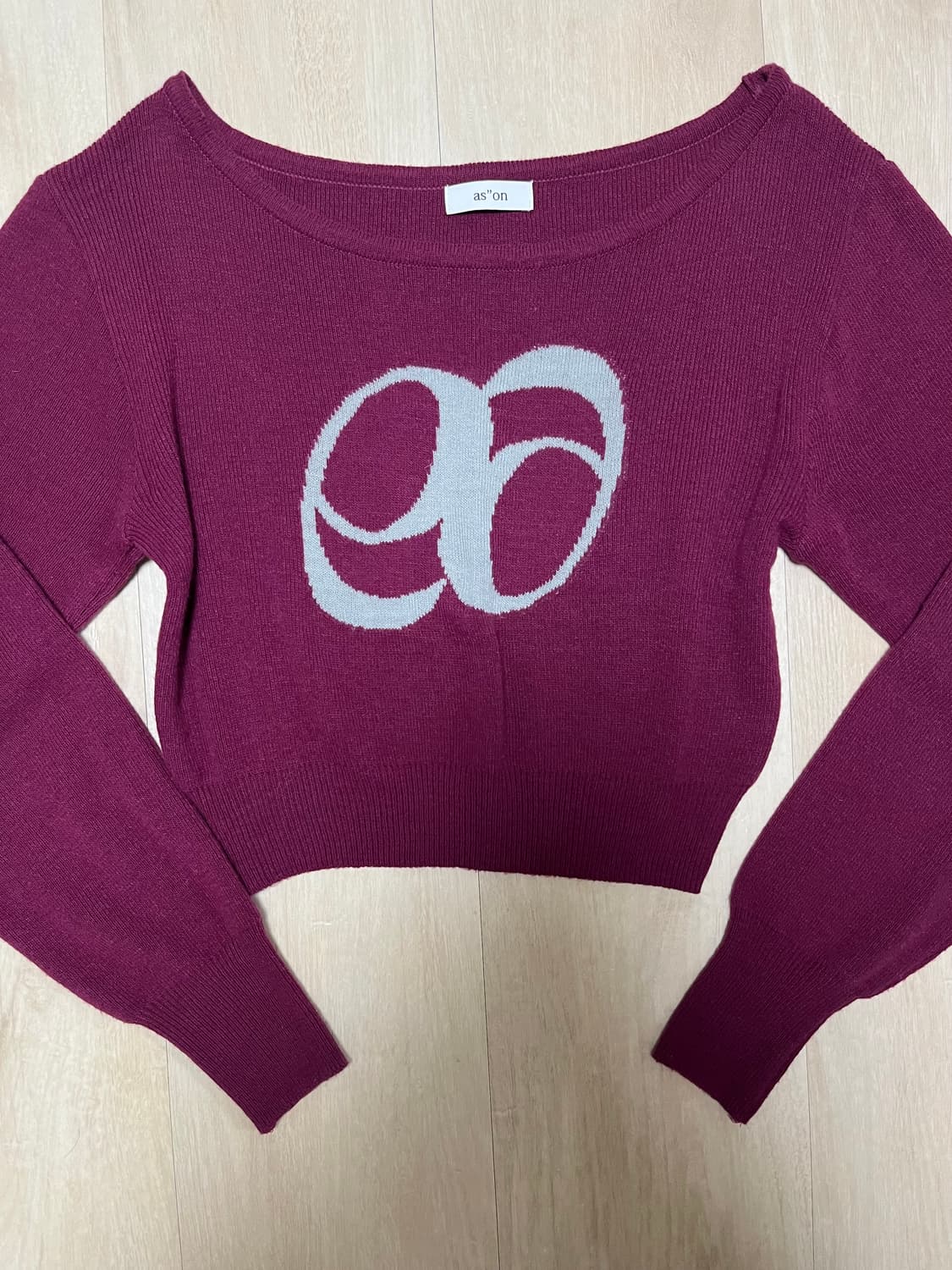 애즈온 보트넥니트 마젠타 상품이미지2