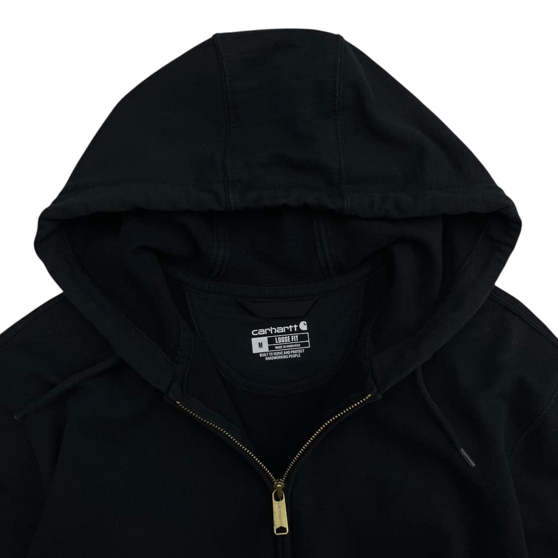칼하트 포켓로고 블랙 후드집업 M 상품이미지5