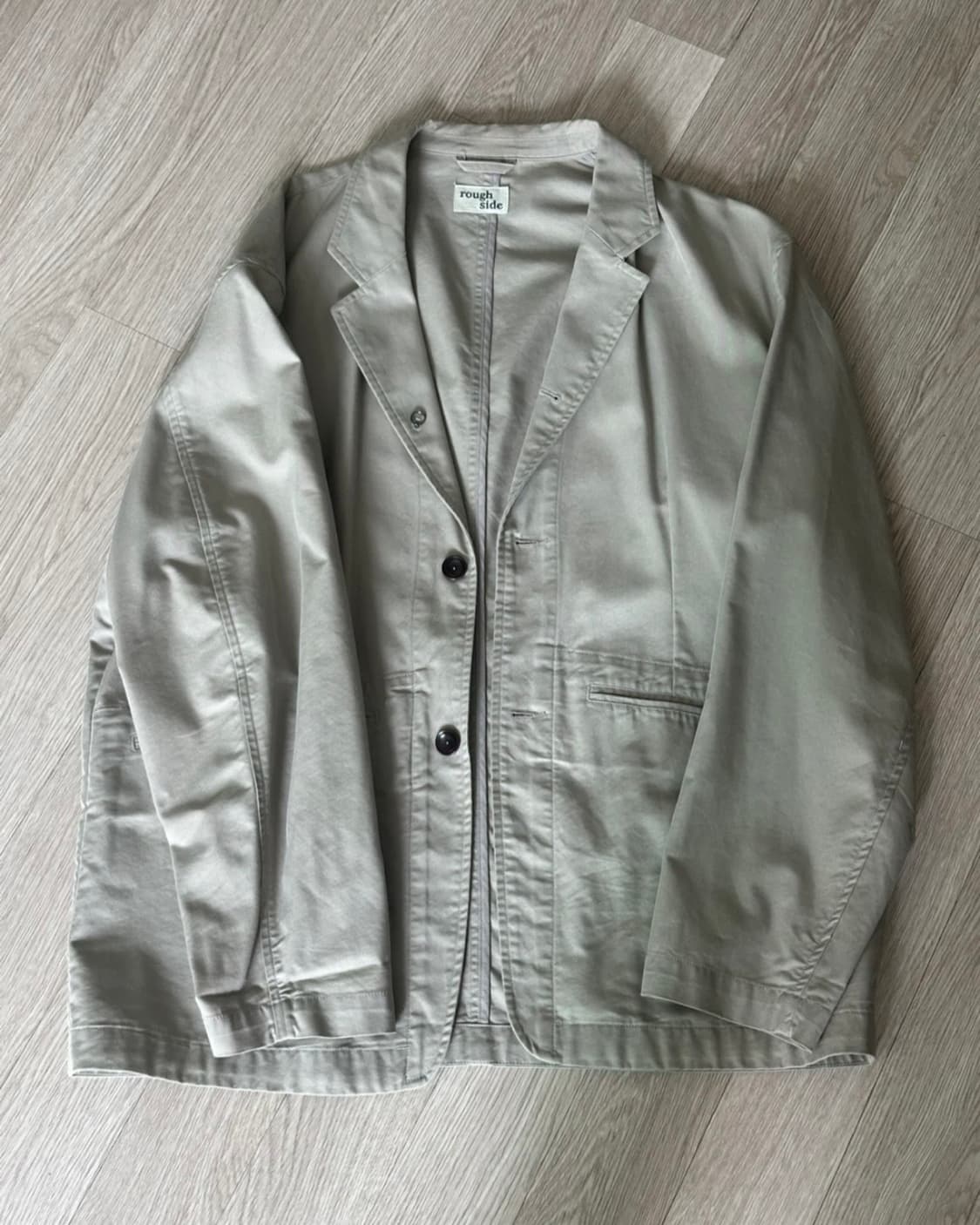 러프사이드 3버튼 재킷 라이트 그레이 2사이즈 상품이미지2