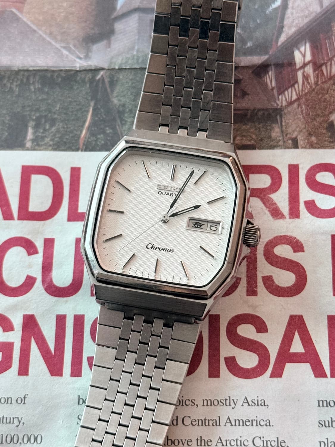 세이코 Seiko Chronos 스퀘어 데이데이트 상품이미지1