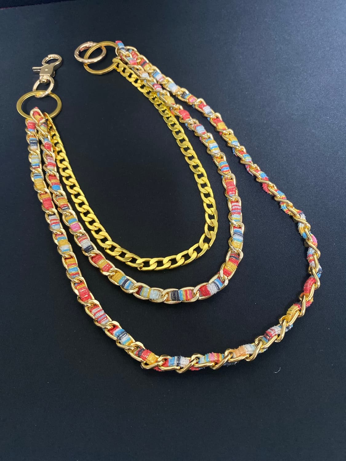 빈티지 멀티컬러 트리플 팬츠 체인 상품이미지2