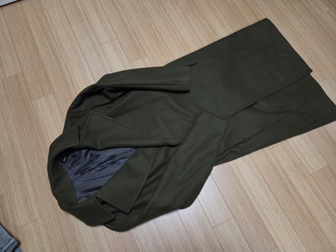 솔리드 옴므  런웨이 카키 벨티드 오버 롱코트 상품이미지7