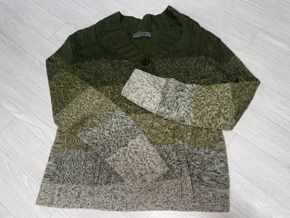 빈티지 그라데이션 그린 니트 상품이미지1