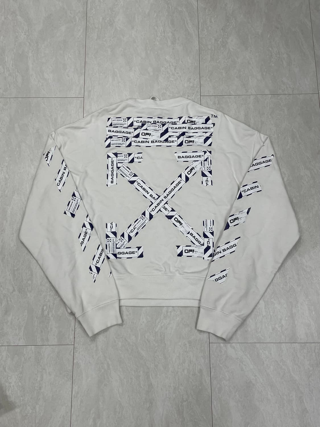 Off-White 오프화이트 테이프 애로우 에어포트 맨투맨 상품이미지5