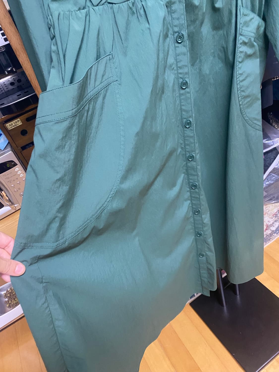 JUCY JUDY 그린 후드 롱 원피스 S 상품이미지7