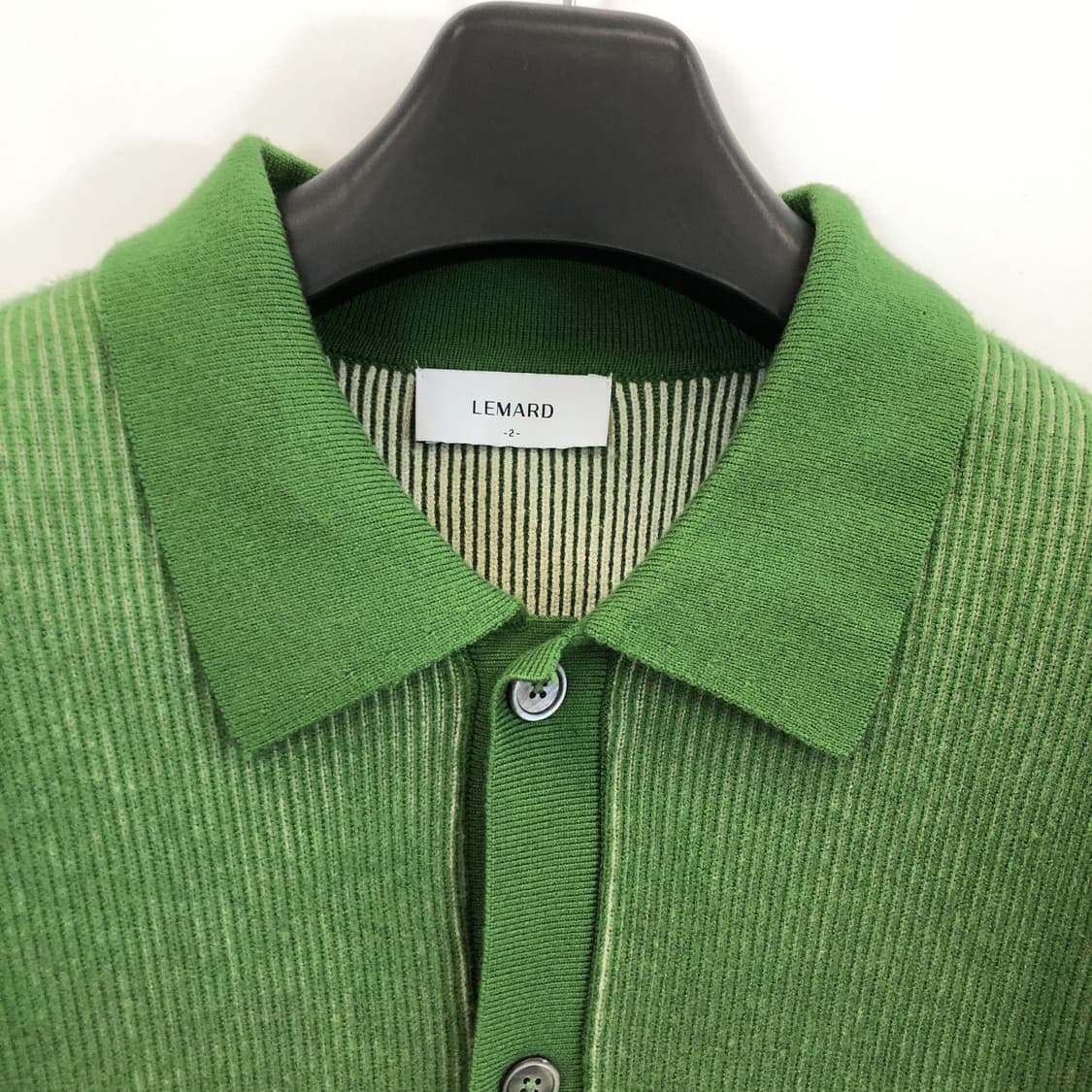 LEMARD 르마드 투톤 니트가디건 2 라임 상품이미지3