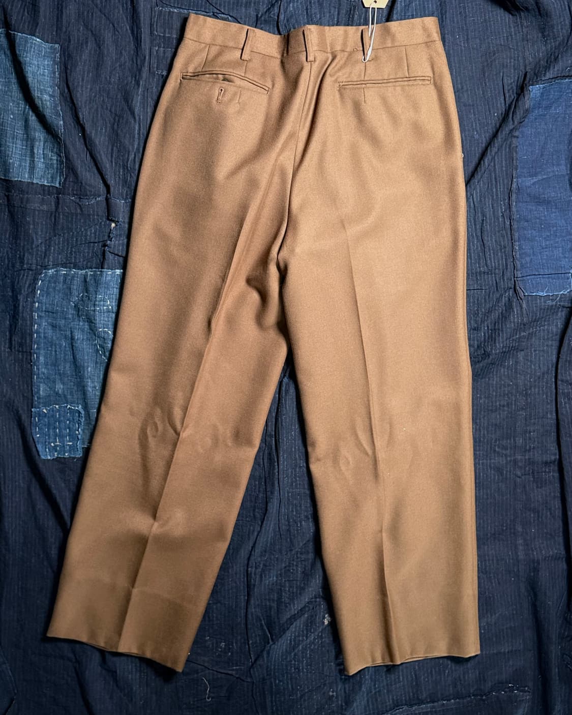 90-00's 일본 빈티지 울 블랜드 투턱 트라우저 32 상품이미지7