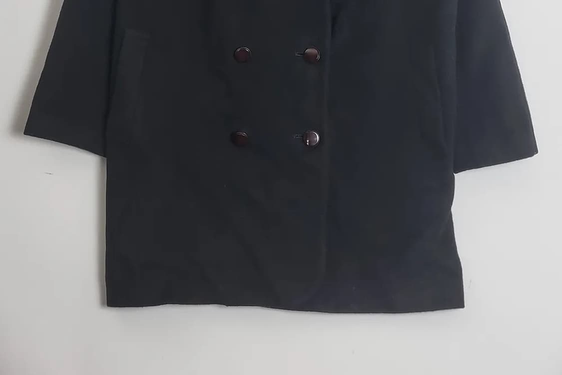 JANE MORE 빈티지 블랙 더블 코트 상품이미지4