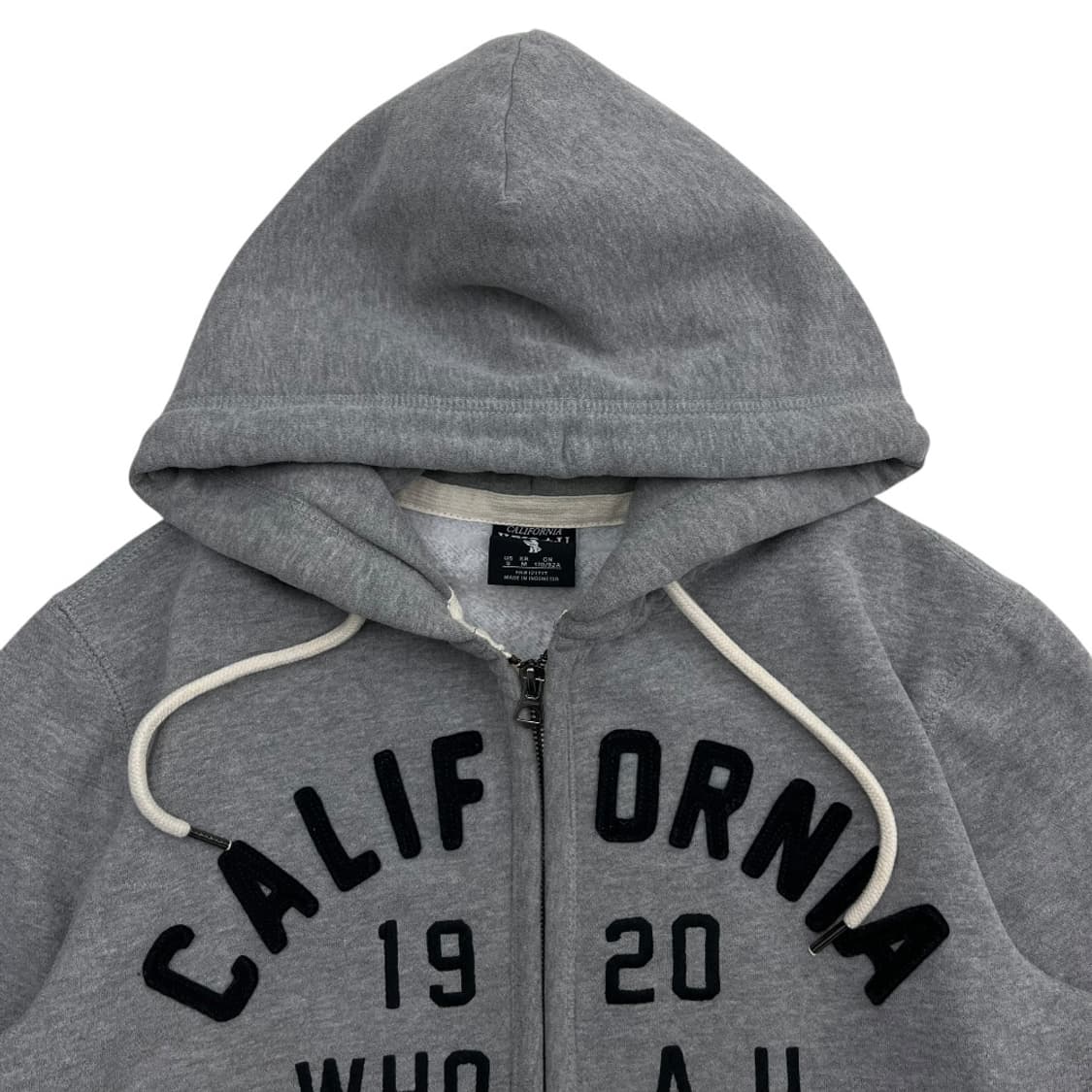 후아유 패치로고 그레이 후드집업 M 상품이미지5