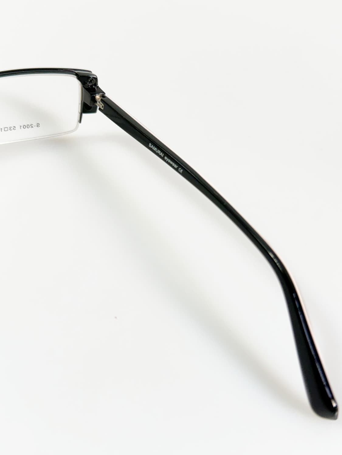 SAMURAI EYEWEAR 블랙 반무테 스퀘어 메탈 빈티지 안경 상품이미지6