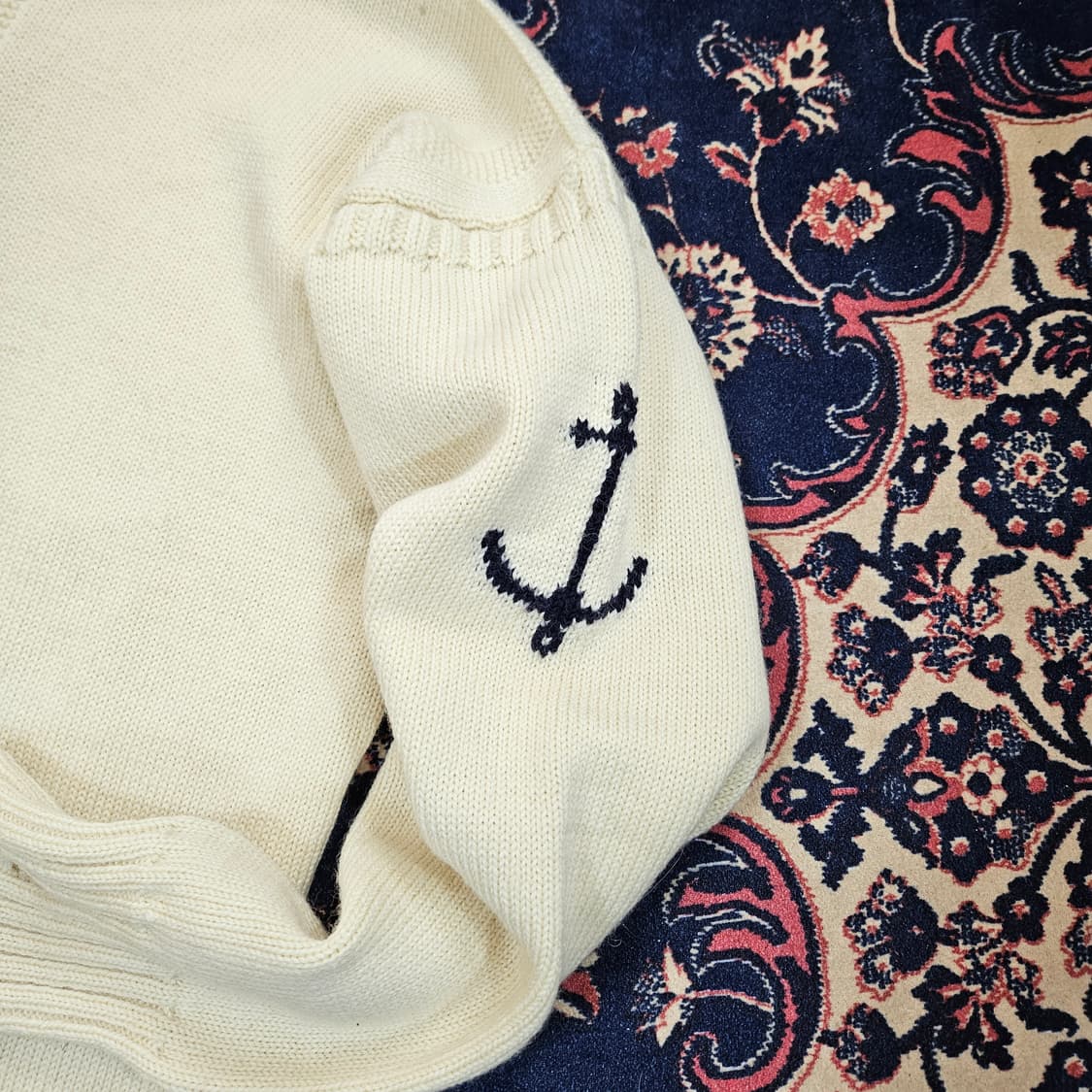 건지울른스 in 영국 양모 피셔맨 버튼 가디건 40size 상품이미지5