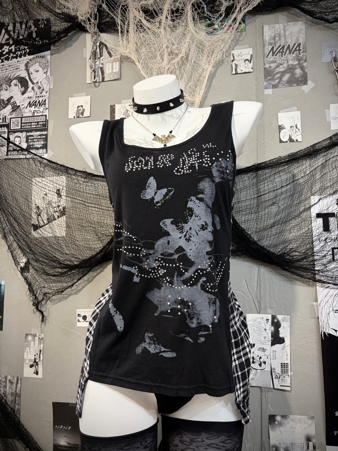 fairy Butterfly Plaid Layered sleeveless 상품이미지8