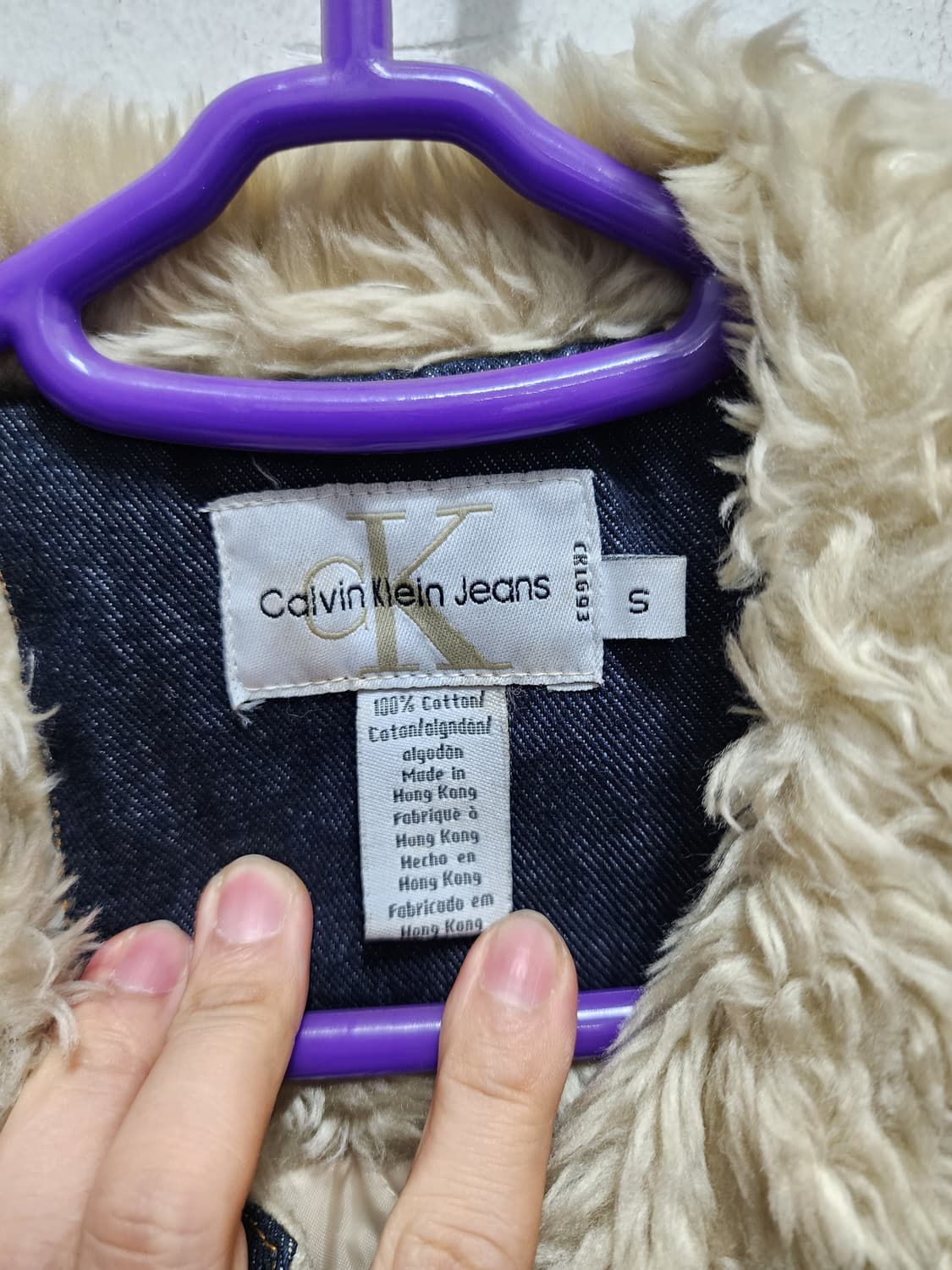 캘빈클라인 트리밍 생지 데님 쉐르파자켓 상품이미지5