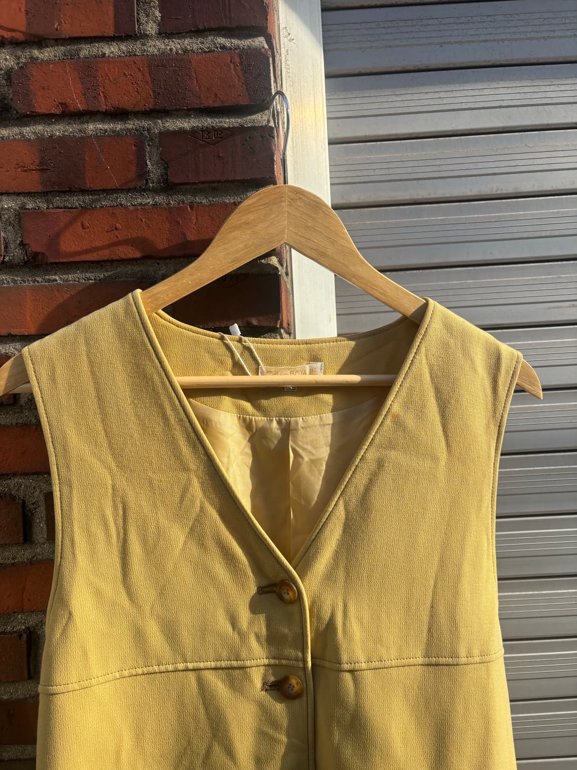 Vintage Mustard Tailored Vest 상품이미지5