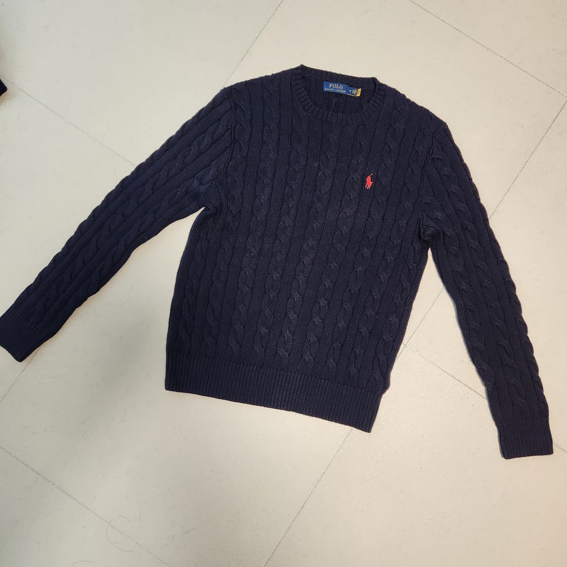 폴로 랄프로렌 네이비 꽈배기 니트 M 상품이미지2