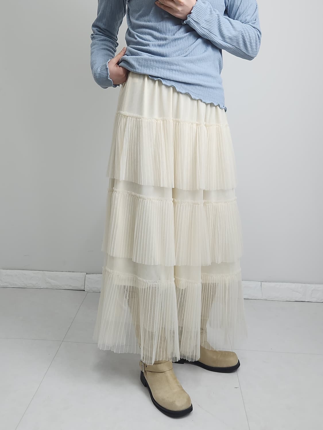 캉캉 샤 롱 스커트 상품이미지3