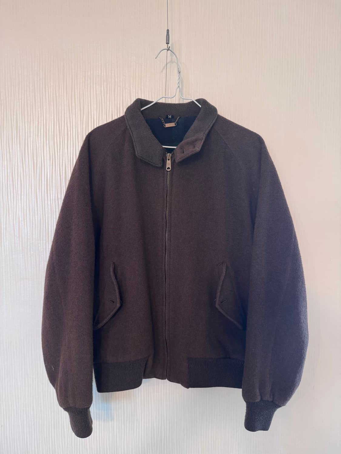 일본 빈티지 울 블루종 자켓 M 브라운 (울80%) 상품이미지1
