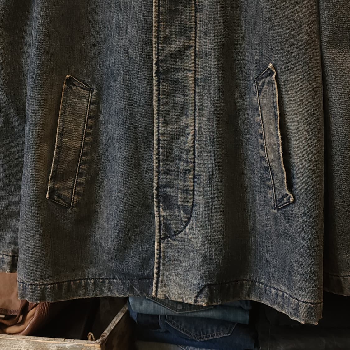 90s 켈빈 클라인 데님 워크자켓 이탈리안 데님 L 상품이미지5