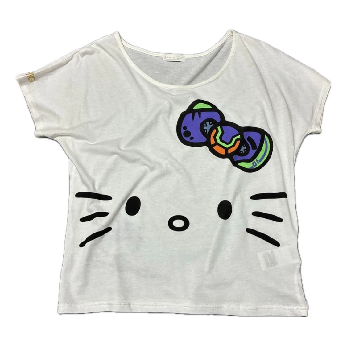 에반게리온 초호기 X 헬로키티 반팔 티셔츠 상품이미지1