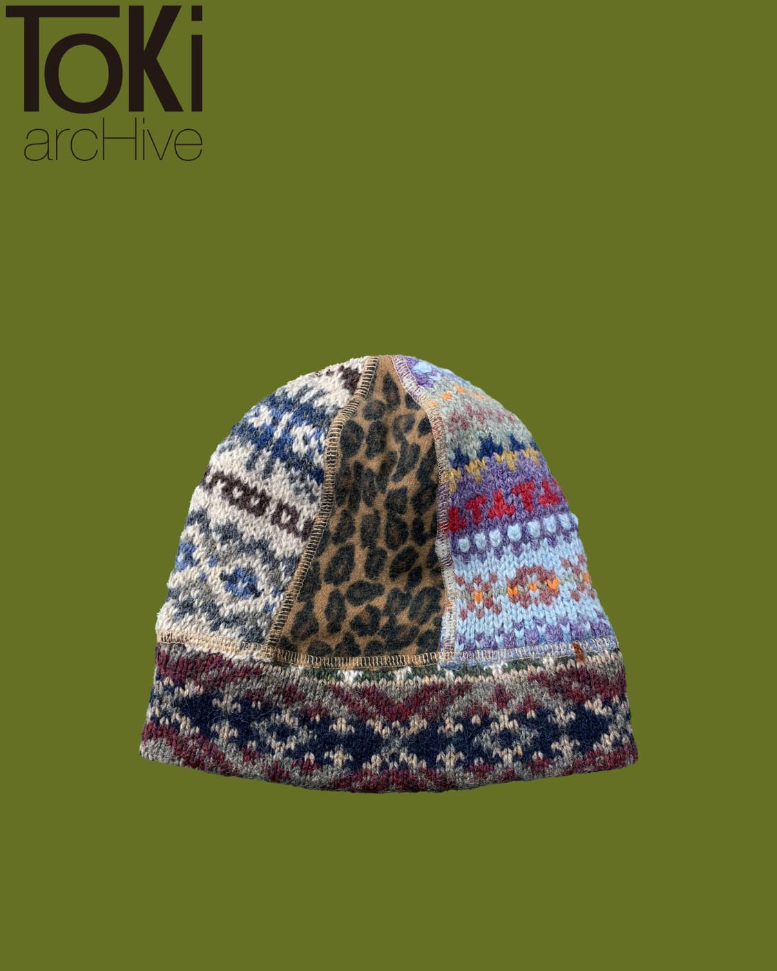  🇺🇸BLUE RUG PATCHWORK KNIT BEANIE2 상품이미지1