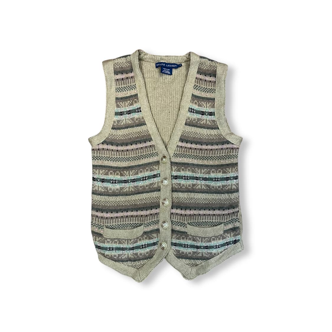 폴로랄프로렌 실크 페어아일 니트 조끼 상품이미지1