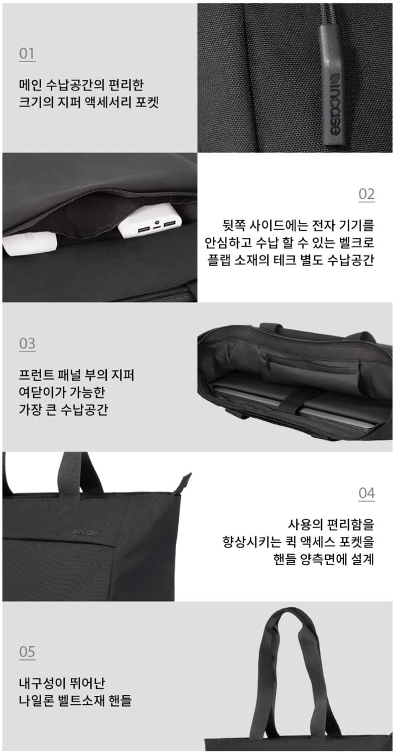인케이스 시티 마켓 토트백 코듀라 블랙 상품이미지4